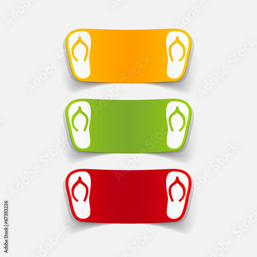 realistic design element: slippers