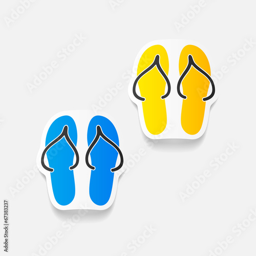 realistic design element: slippers