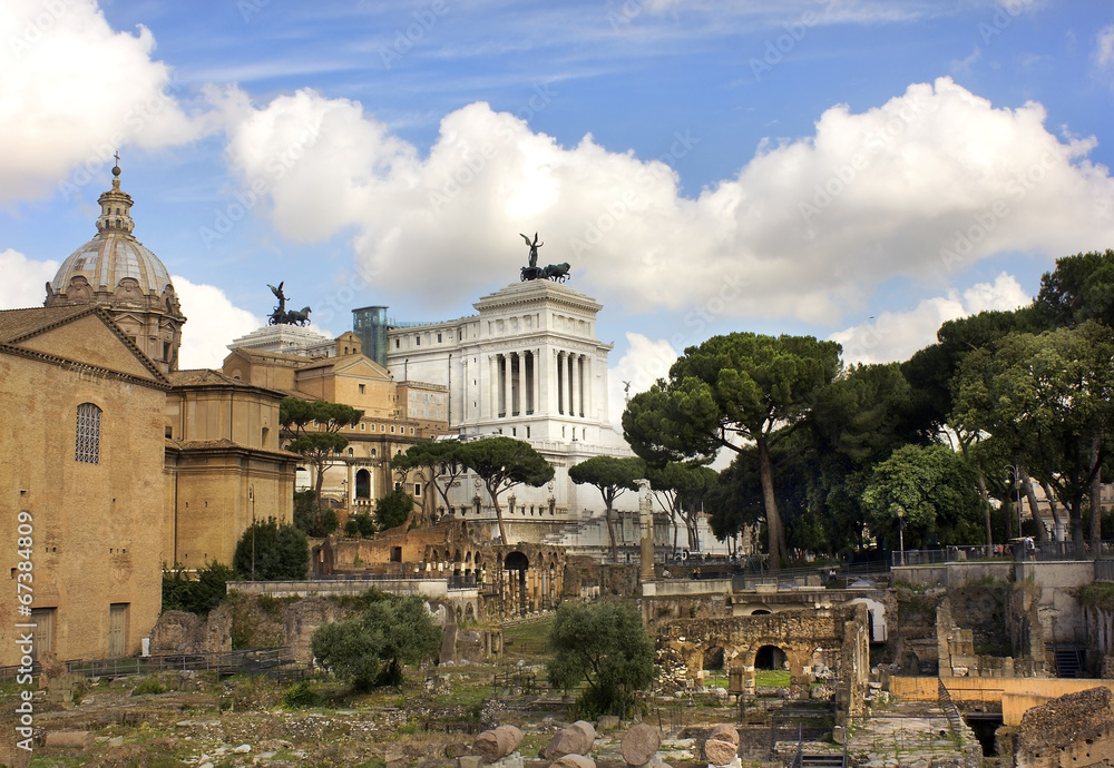 monument of Vittorio Emanuele and Roman Forum, Rome