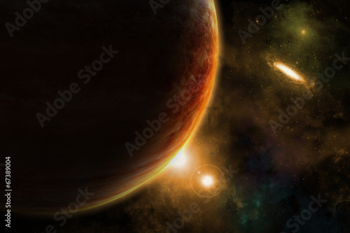 Fototapeta Naklejka Na Ścianę i Meble -  Fictional space background