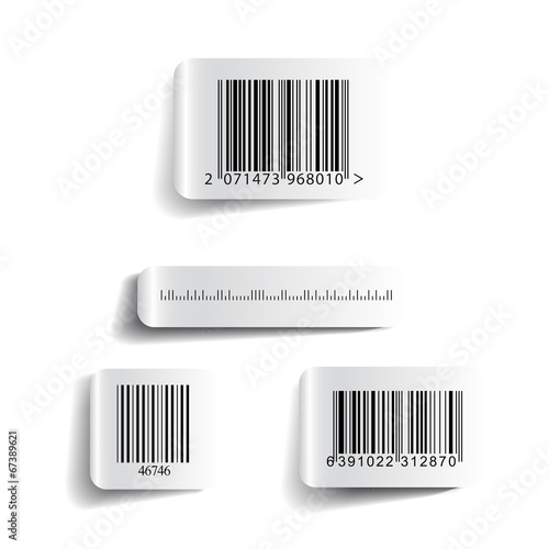 Barcode label template vector