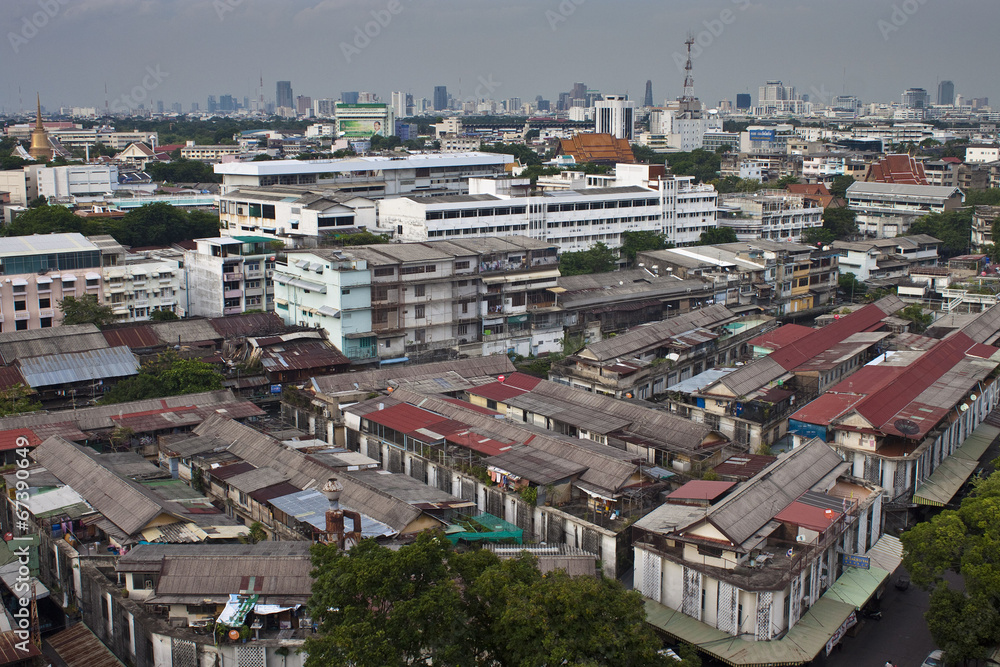 Aerial view over Bangkok