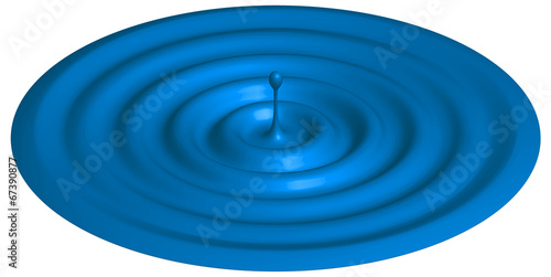 3D waterdrop with ripples