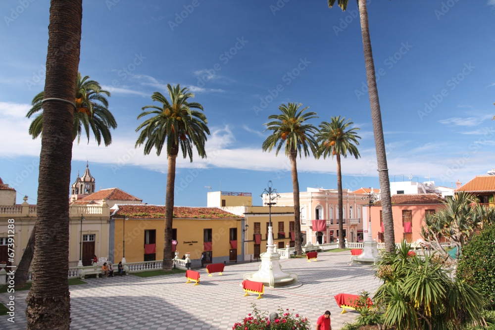 Tenerife, Place de la mairie à la Orotava