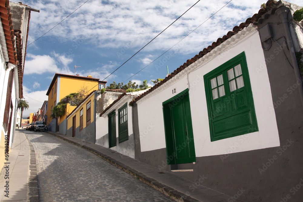 Tenerife, rues en pente de la Orotava