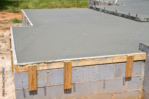 Fresh Concrete Slab