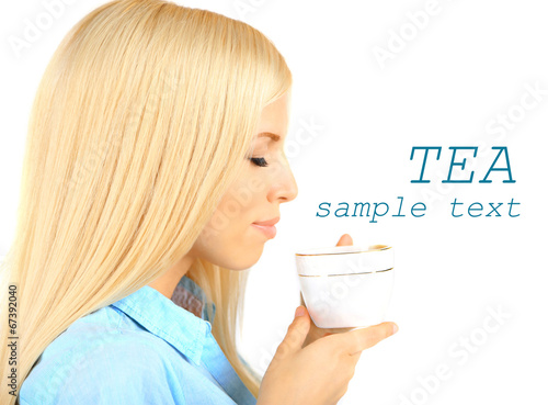 Young beautiful woman with ...