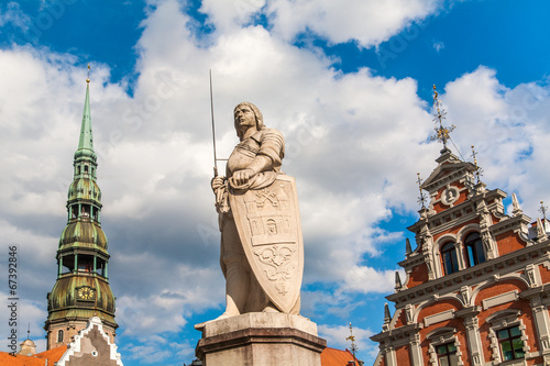A statue of Riga's patron saint, St Roland.