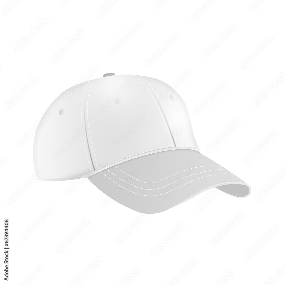White baseball cap template White baseball cap template