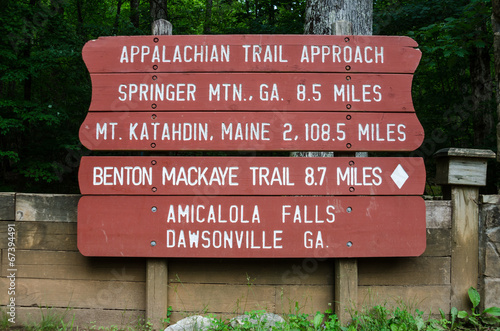 Fotografia Appalachian Trail Approach Sign