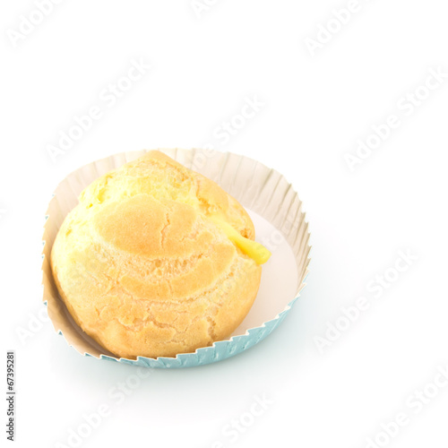 Choux pastry cream puffs