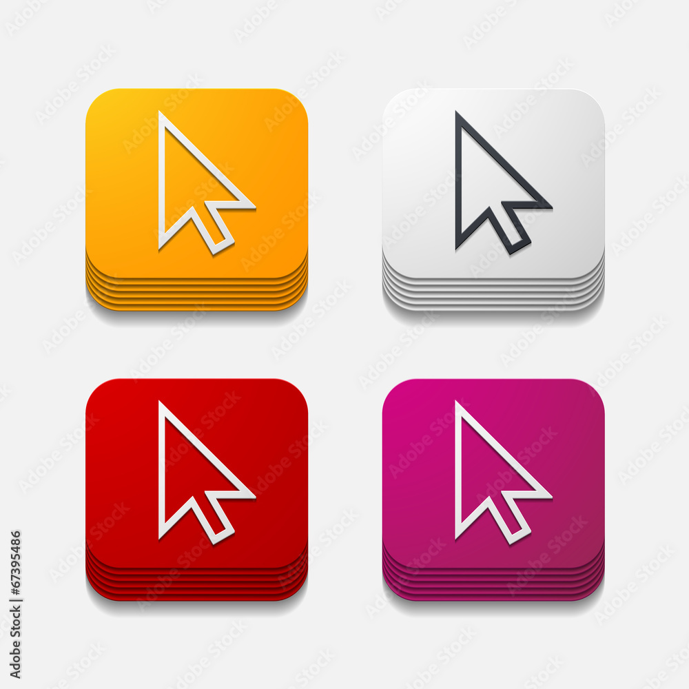 square button: arrow square button: arrow