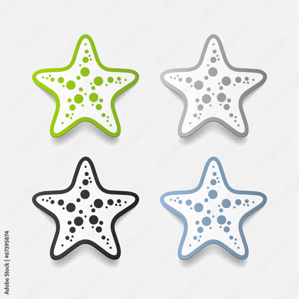 realistic design element: starfish realistic design element: starfish