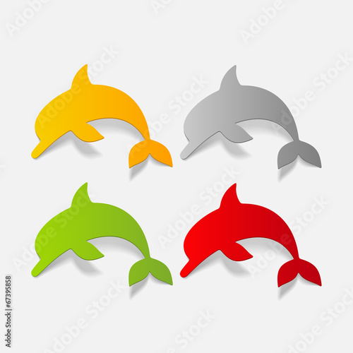 realistic design element: dolphin