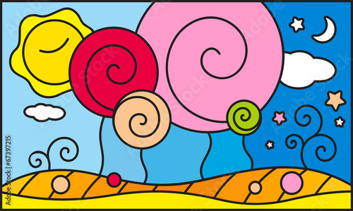 Day passes into night background