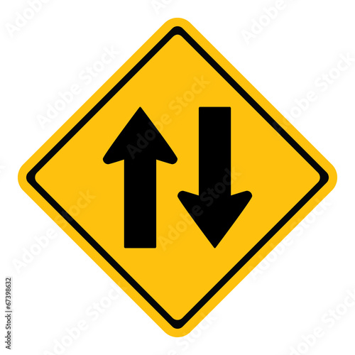 Free Download Warning two way traffic sign - GFXLoad