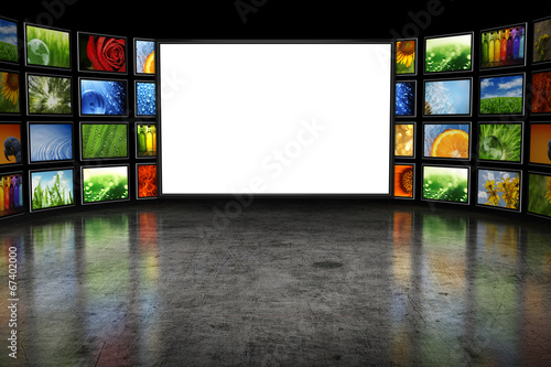 Photography Tv screeen with images