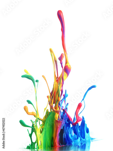 Colorful paint splashing