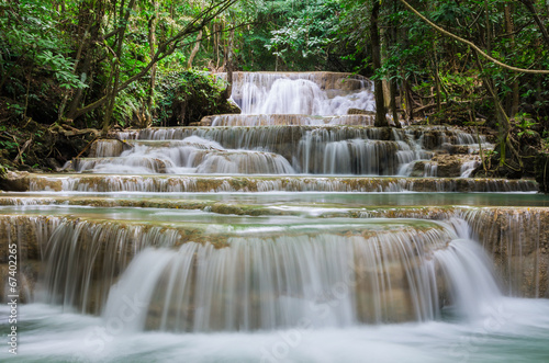 Huay mae kamin beautiful waterfall in Kanchanaburi, Thailand