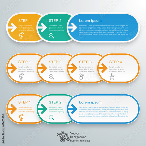 Infographics Vector Background Flowchart