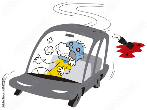 薬物中毒にも関わらず運転する男