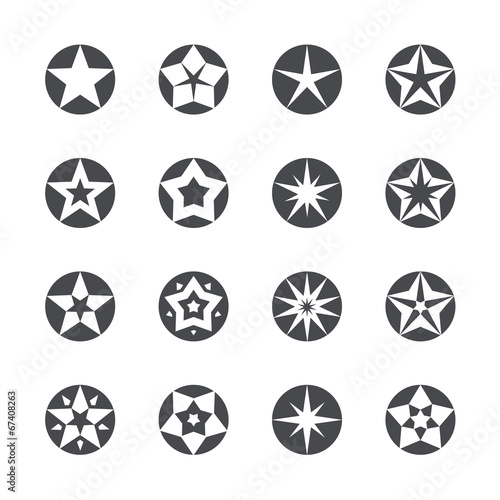 Vector stars set icons