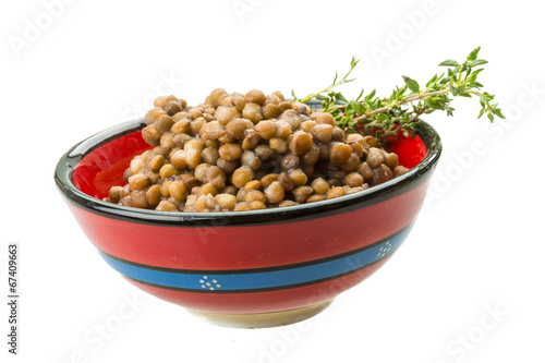 Backed lentils