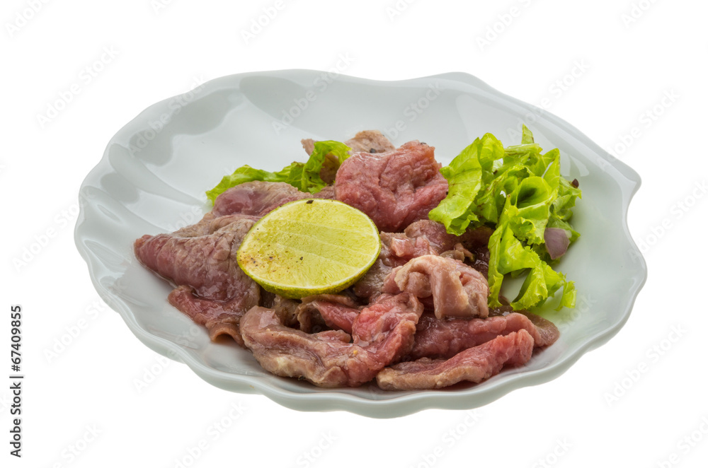 Beef carpaccio