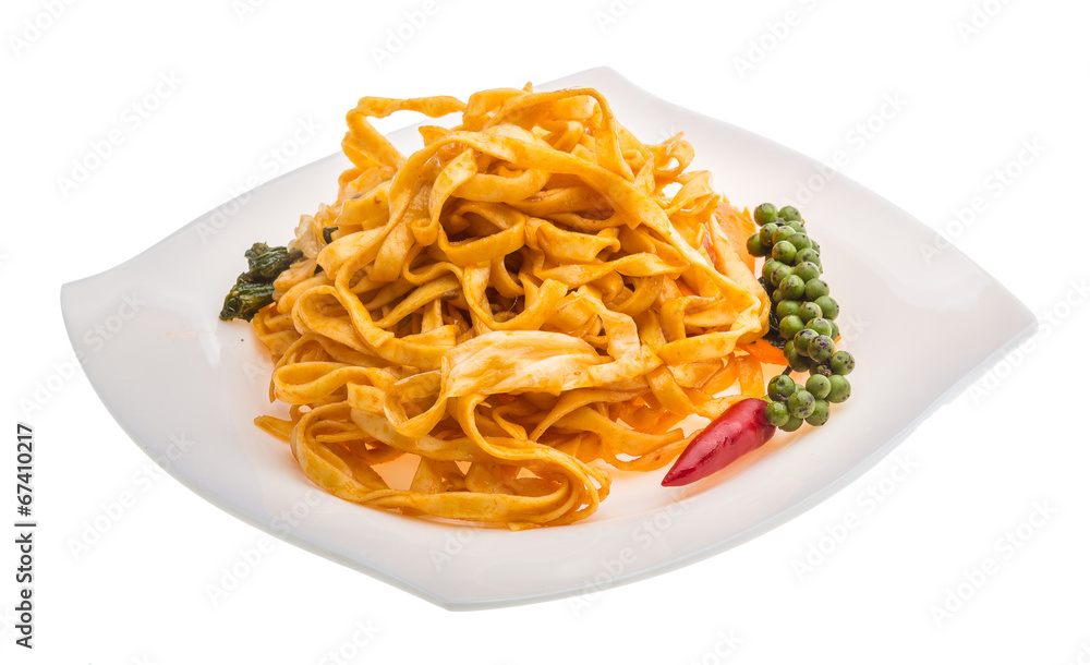 Fried noodles with vegetables Fried noodles with vegetables