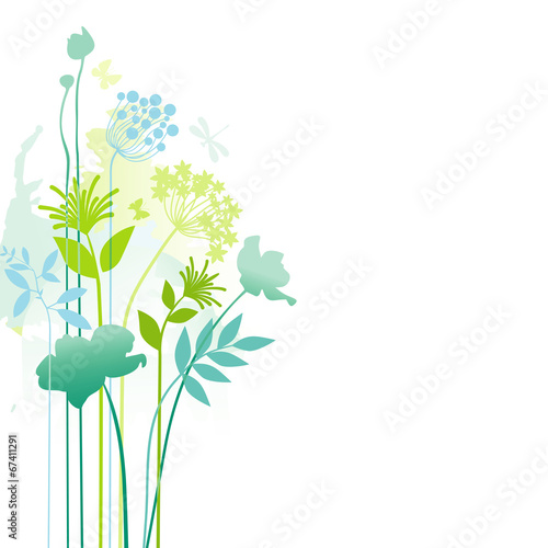 Floral corner decor