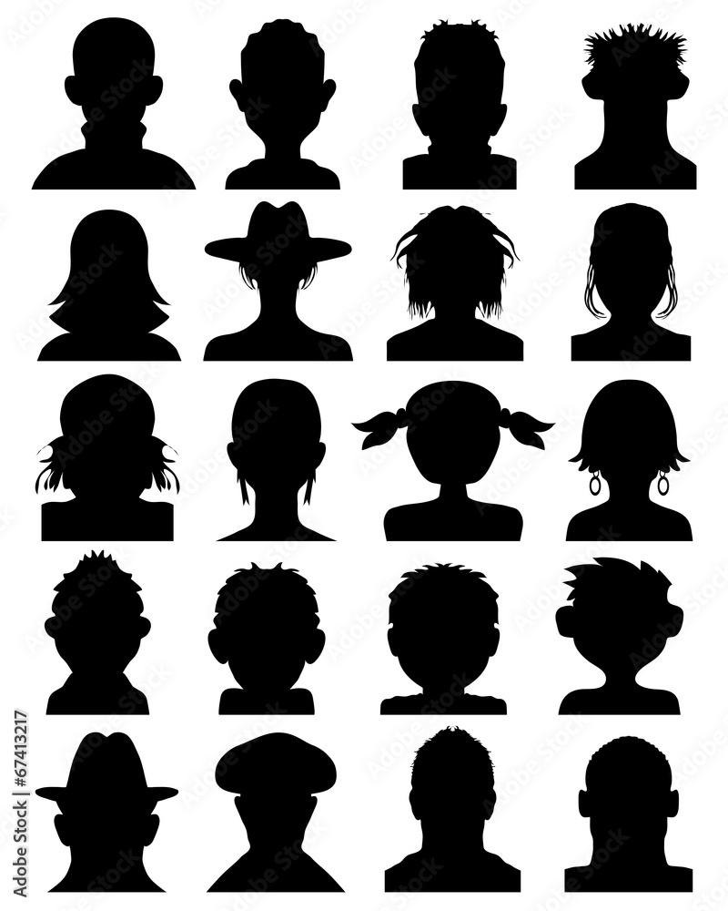 Printable Silhouettes Of Heads
