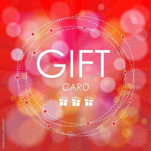 Beautiful gift card, vector illustration.