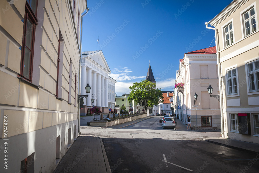 Amazing city centre of academic city Tartu, Estonia