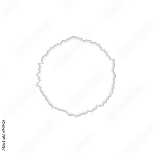 Abstract round ragged edge