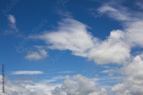 clouds in the blue sky