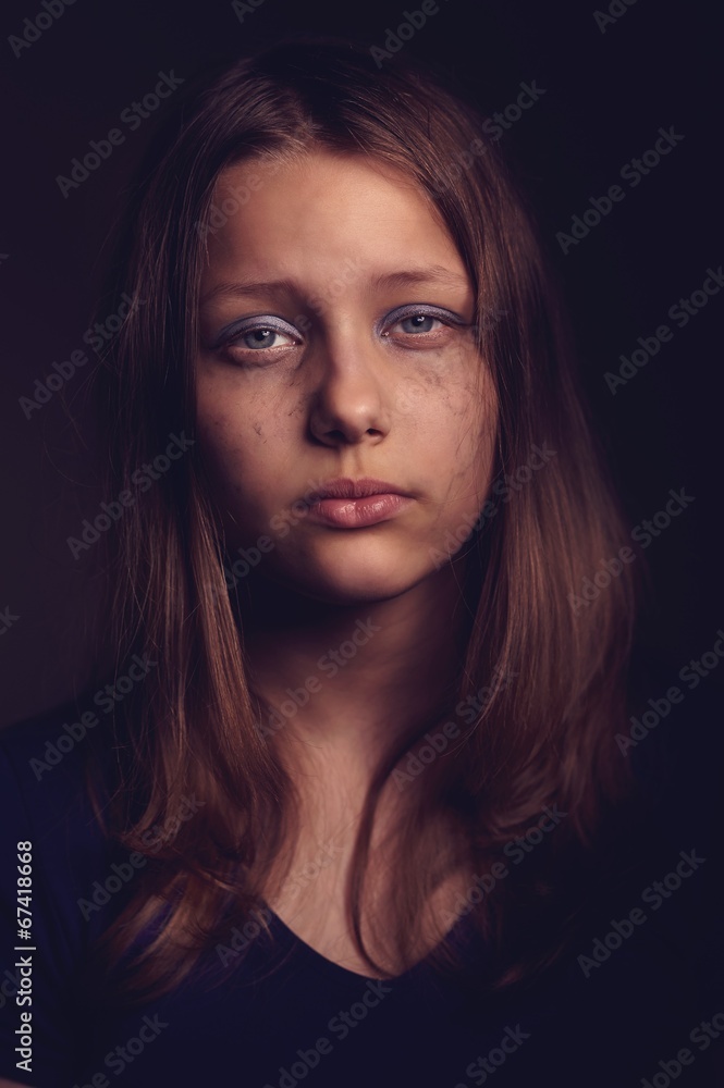 Sad teen girl Sad teen girl