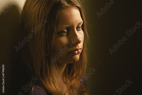 Sad teen girl