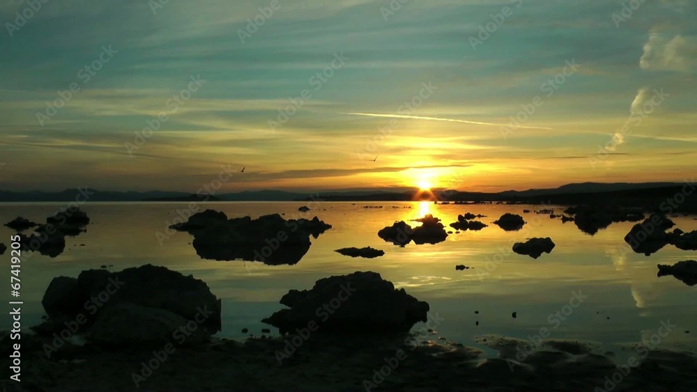Mono Lake, Sonnenaufgang, Zeitraffer, USA Mono Lake, Sonnenaufgang, Zeitraffer, USA