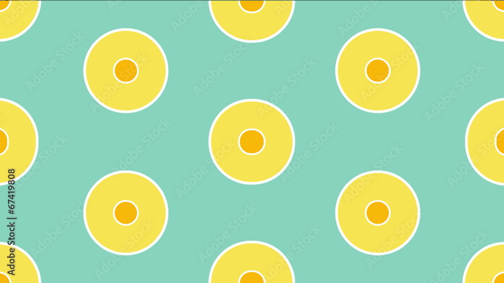 Circles retro Pattern animated.