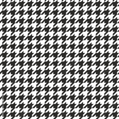 Houndstooth tile black and white pattern or vector background