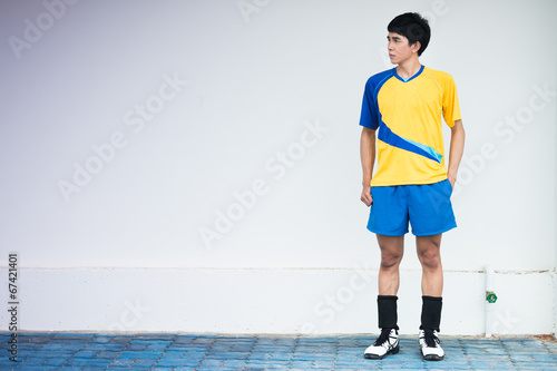 Canvas Print Asian man in sportsware