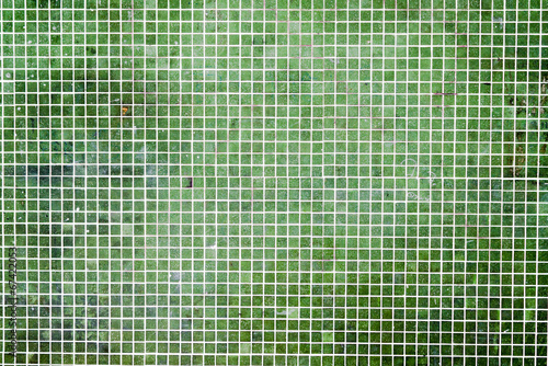 grunge Green mosaic tiles background