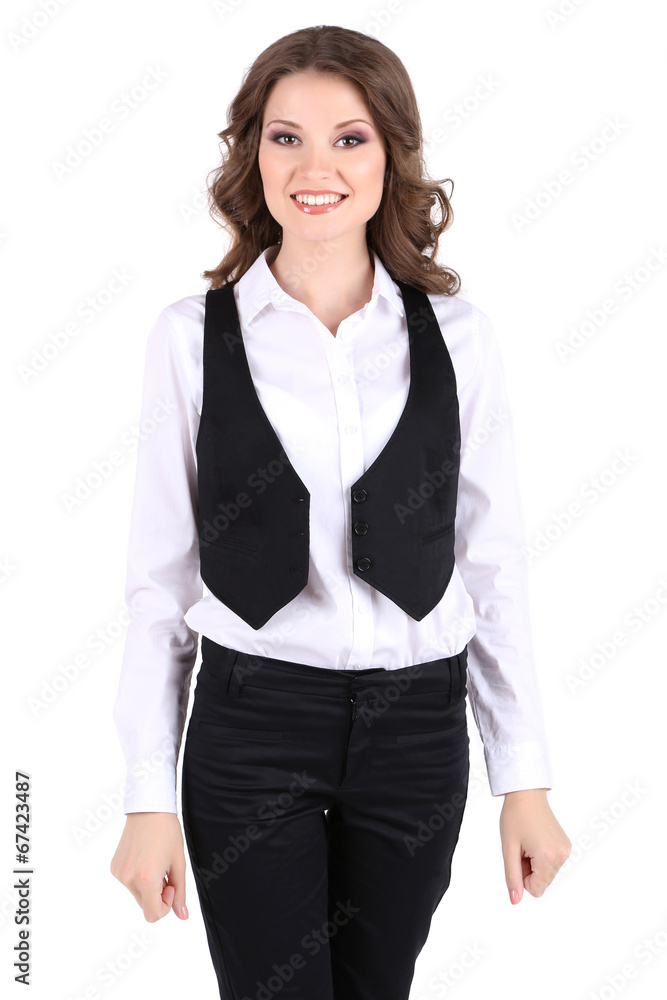 Young business woman isolated on white Young business woman isolated on white