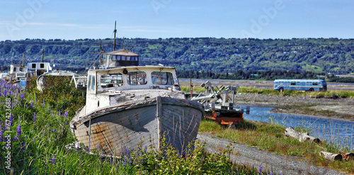 Abandoned ship in Alaska, Kenai Peninsula