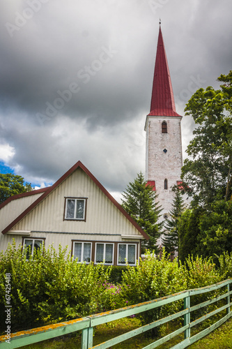 One of the oldest churches in Saaremaa island, Estonia photo