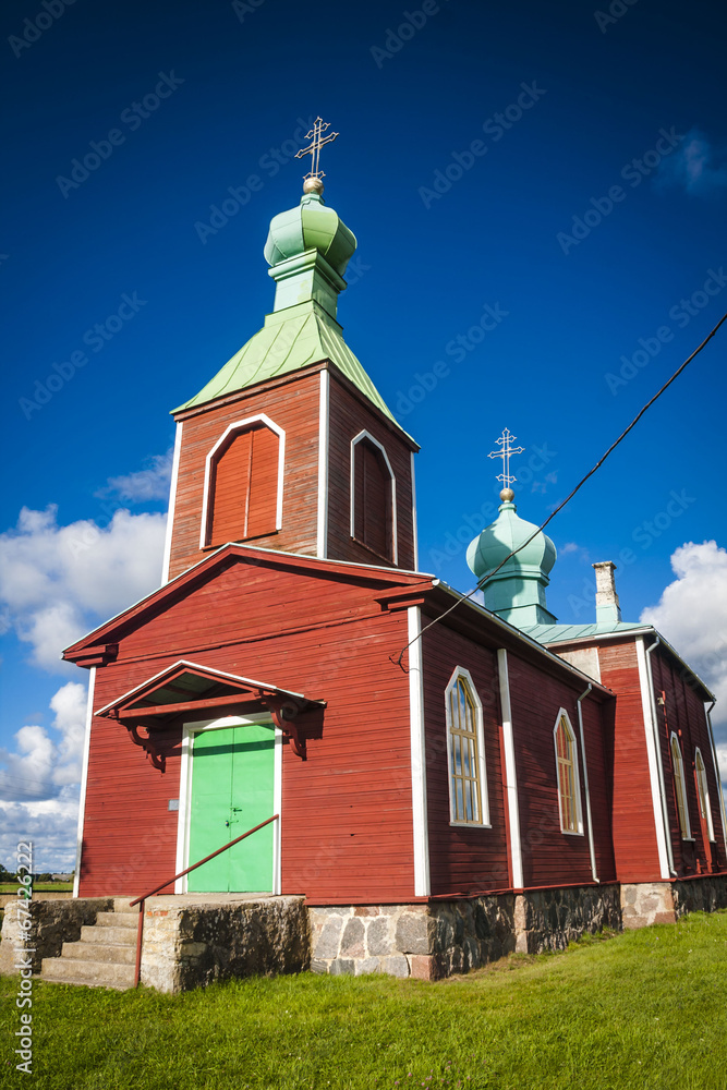 one wooden church in Saaremaa isladn, Estonia one wooden church in Saaremaa isladn, Estonia