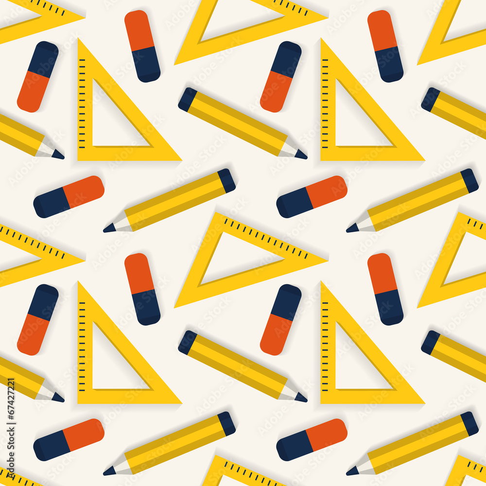 Seamless background with stationery. Vector pattern. Seamless background with stationery. Vector pattern.