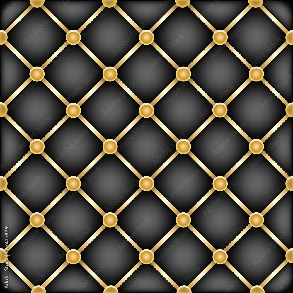 Fototapeta premium golden black leather furniture texture