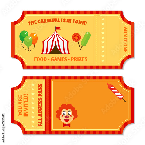 Circus tickets template © Macrovector