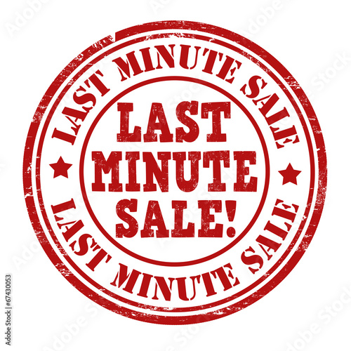 Last minute sale stamp